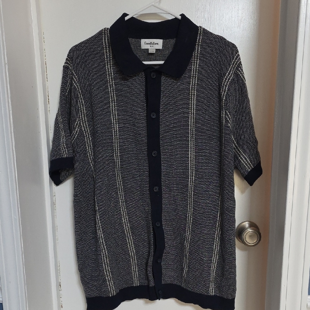 Goodfellow & Co. Men's Black and White Cardigan Sweater